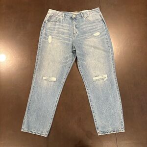 d. jeans Women's Light Blue Distressed Ankle Jeans